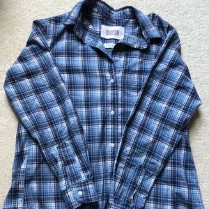 Grayson the hero Blue Plaid light-weight cotton (not flannel) button-up size 2